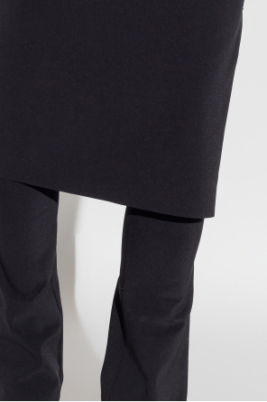 Alaïa Technical paneler trousers with skirt overlay