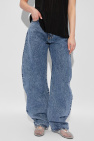 Alaïa BLUE High-waisted jeans