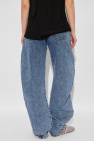 Alaïa BLUE High-waisted jeans