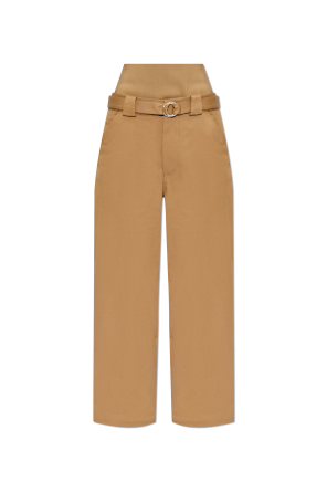 Trousers with an elastic waistband