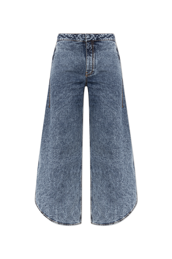 Jeans with slits on the legs od Alaïa