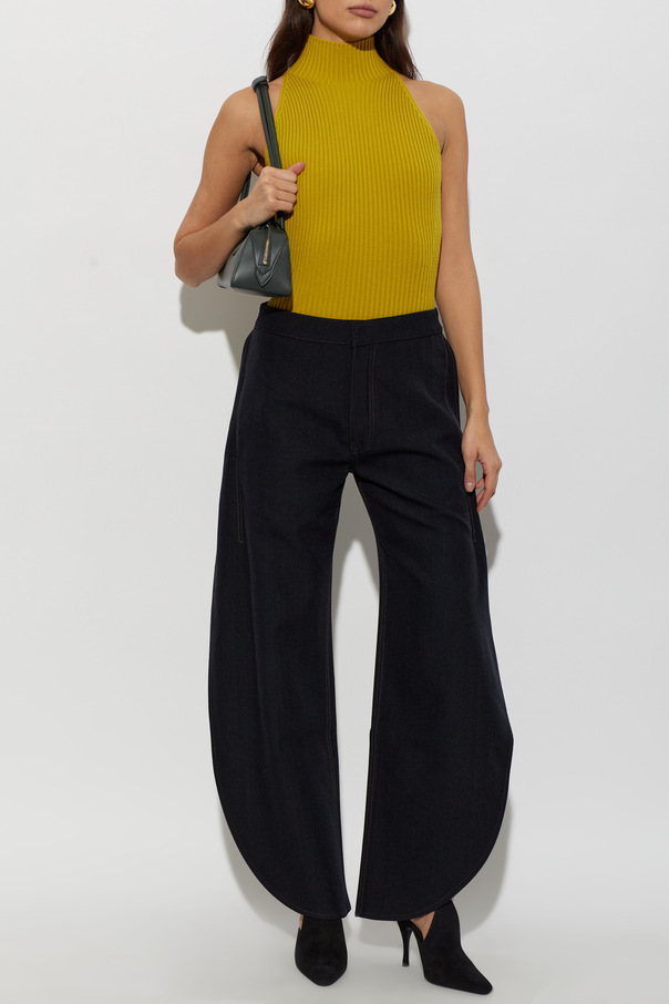 Alaïa Wollhose mit Schlitzen