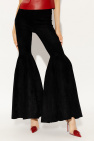 Alaïa Velour trousers with ruffles