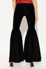 Alaïa Velour trousers with ruffles