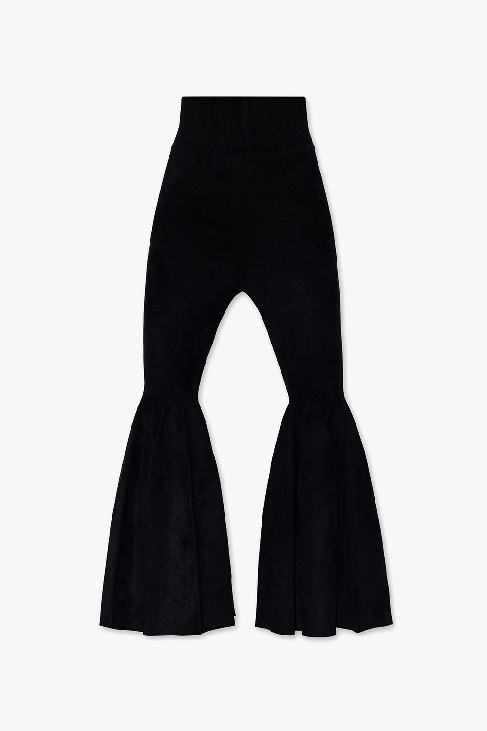 Alaïa Velour trousers with ruffles