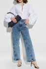 Alaïa BLUE High-waisted jeans