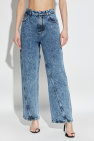 Alaïa BLUE High-waisted jeans