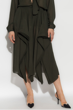 Alaïa Transparent trousers with ruffles