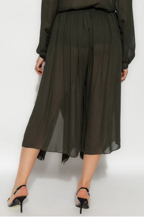 Alaïa Transparent trousers with ruffles