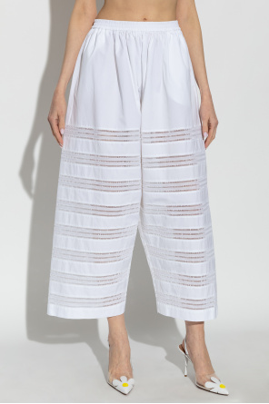 Alaïa Weit geschnittene Baumwollhose