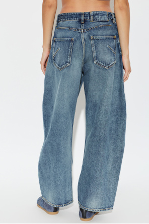 Alaïa Jeans mit weiten Beinen