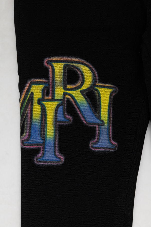 Amiri Kids T-shirt with a colorfully printed logo