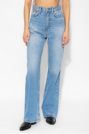 Acne Studios Calça Jeans Cotton On Flare Bolsos Azul-Marinho
