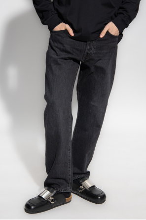 Acne Studios ann demeulemeester grise high waist straight leg trousers item