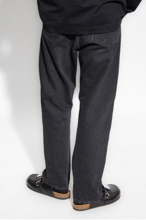 Acne Studios ann demeulemeester grise high waist straight leg trousers item
