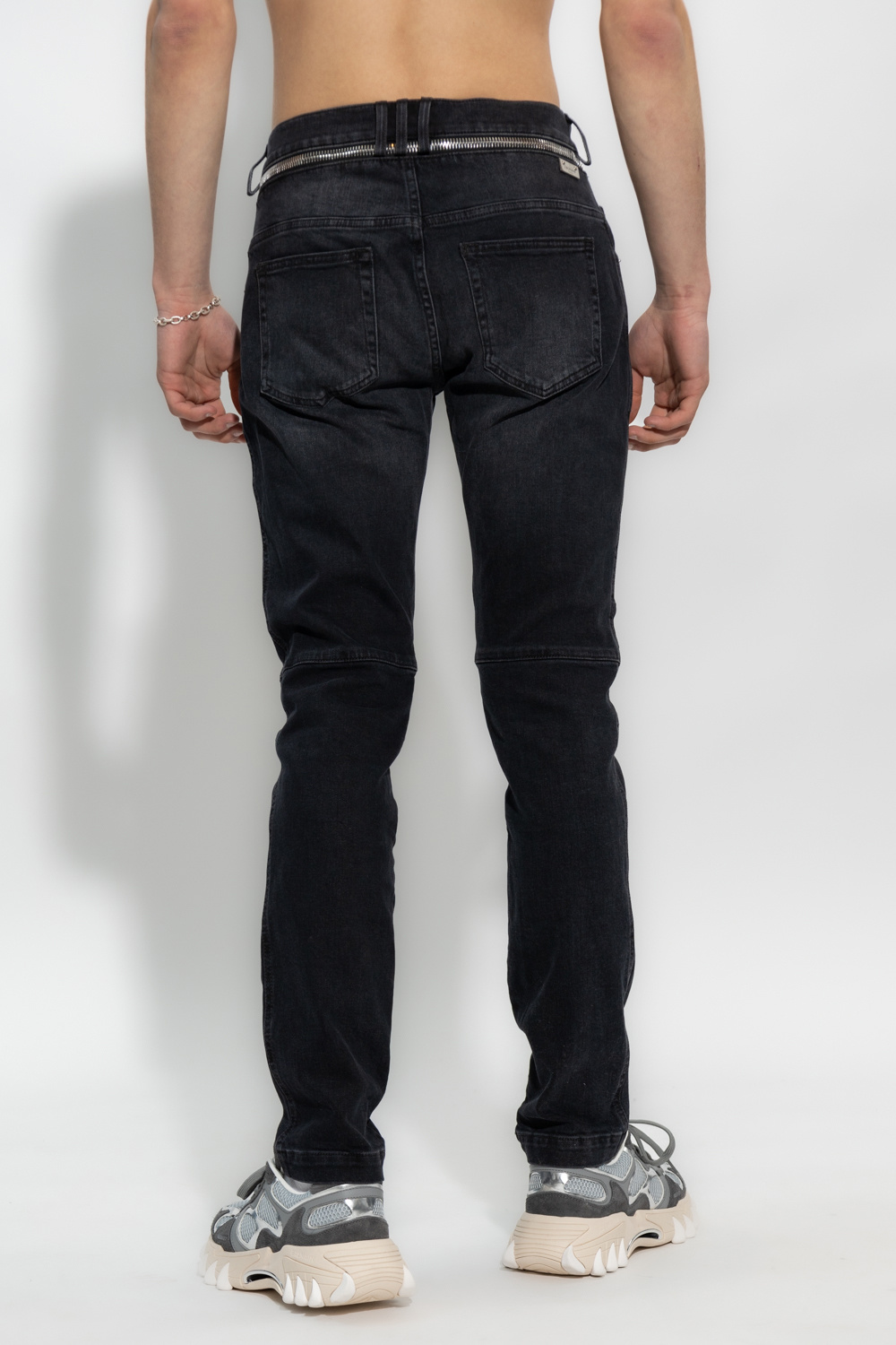 balmain trench Slim-fit jeans