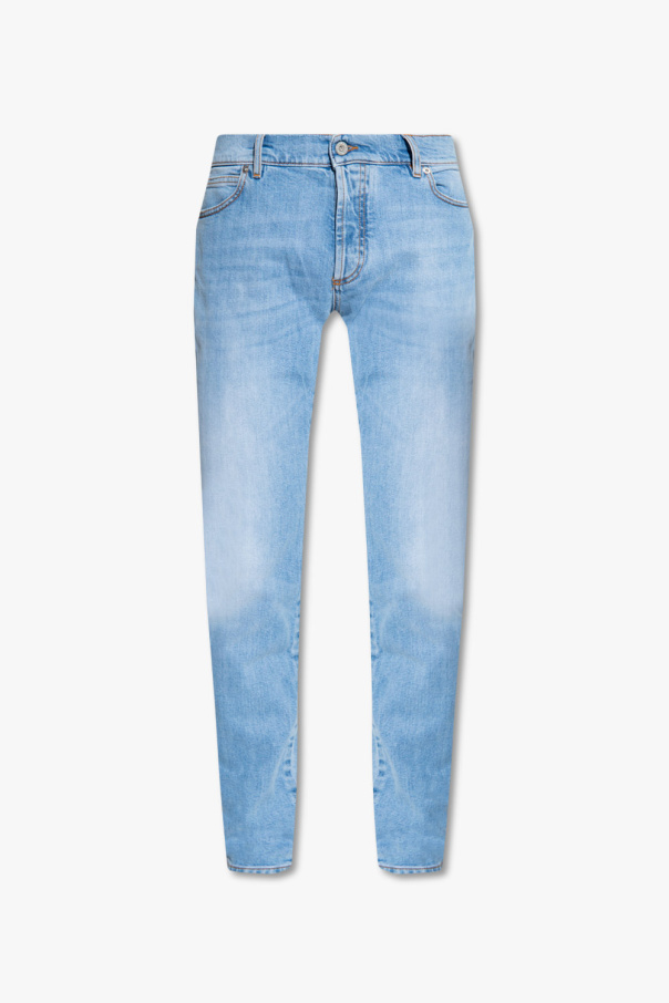 balmain zip-fastening Jeans with logo