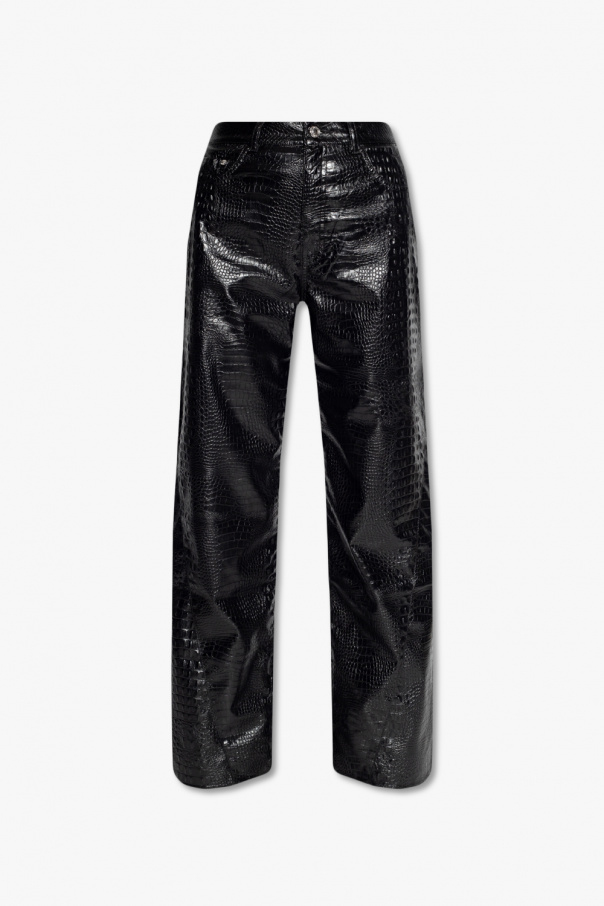 GCDS Faux leather trousers