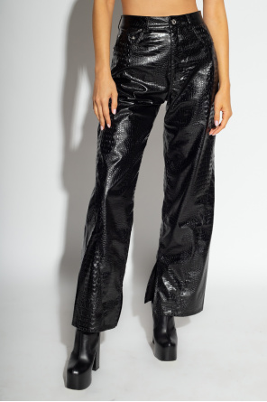 GCDS Faux leather trousers