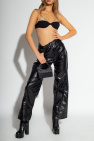 GCDS Faux leather trousers