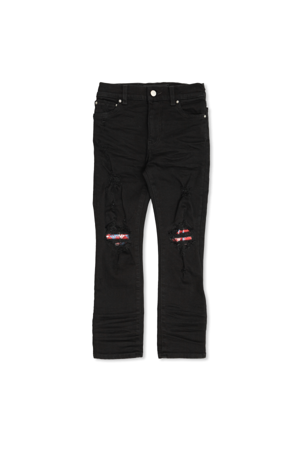 Amiri Kids Jeansy z efektem zniszczenia