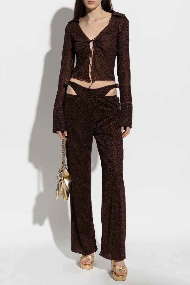 Oseree Hose mit Lurex-Faden