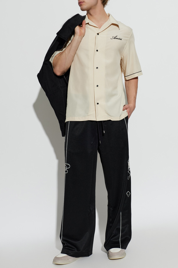 Amiri Pantaloni sport cu broderie
