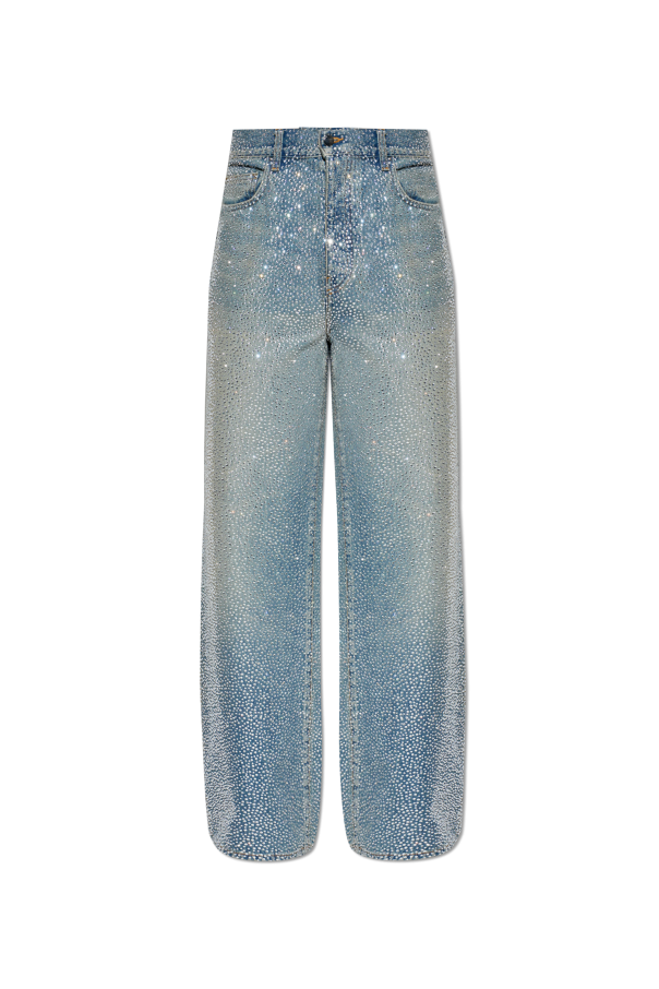 Jeans with shimmering crystals od Amiri