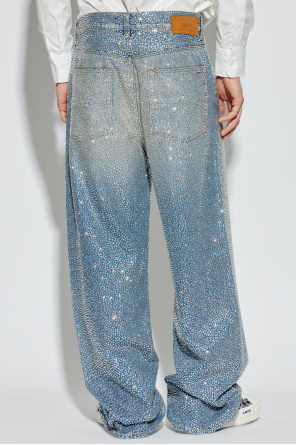 Amiri Jeans mit schimmernden Kristallen