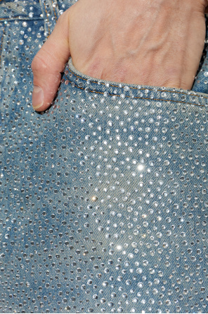 Amiri Jeans mit schimmernden Kristallen