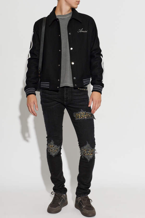Amiri Jeans with shimmering appliqués