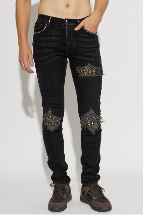 Amiri Jeans with shimmering appliqués