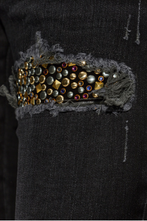 Amiri Jeans with shimmering appliqués