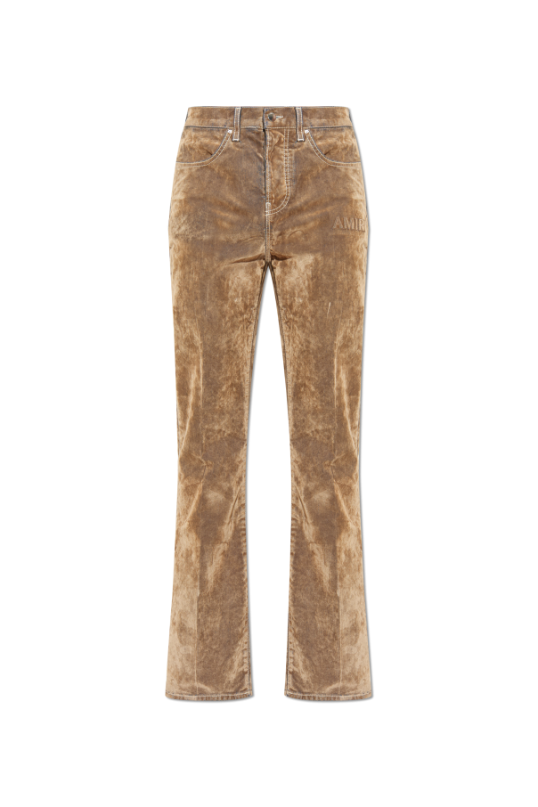Jeans with a velvet finish od Amiri