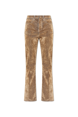 Jeans with a velvet finish