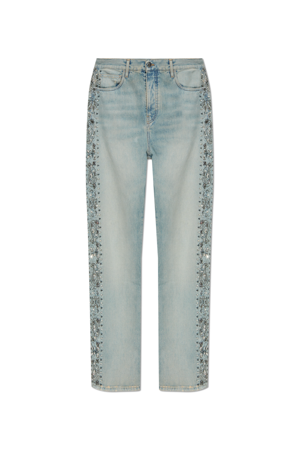 Jeans with decorative finish od Amiri