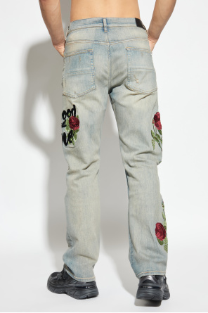 Amiri Jeans with shimmering appliqués