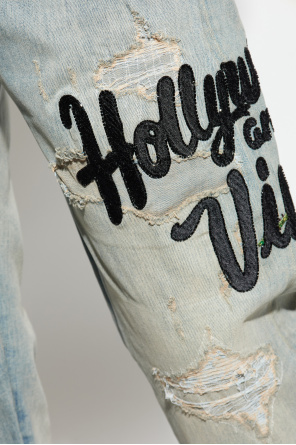 Amiri Jeans with shimmering appliqués