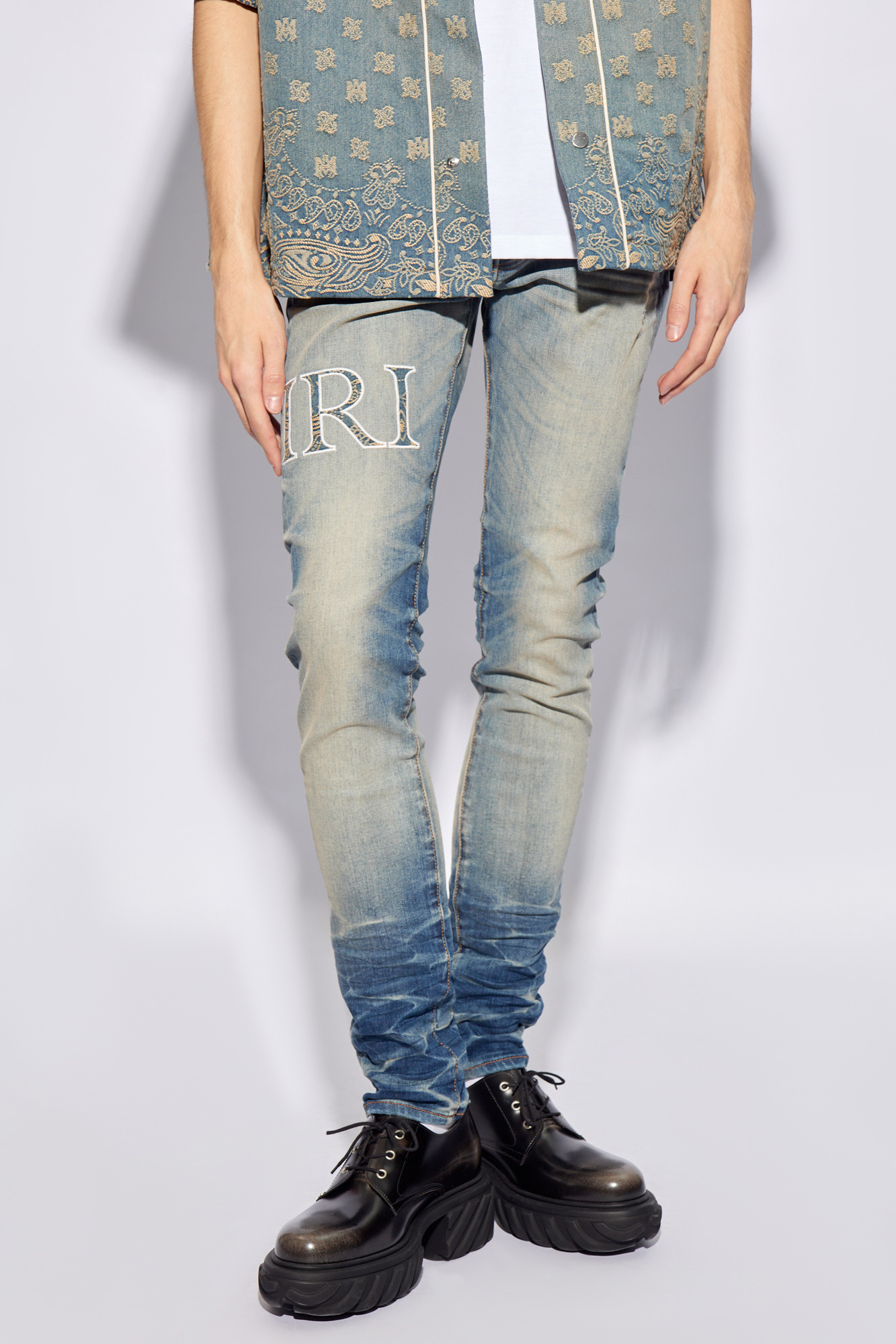 Amiri Jeans with logo