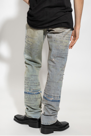 Who Decides War Jeans with glossy appliqués