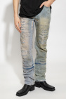 Who Decides War BLUE Jeans with glossy appliqués