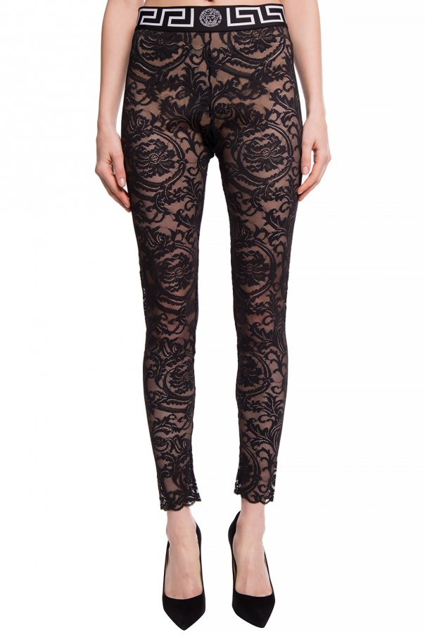 versace lace pants