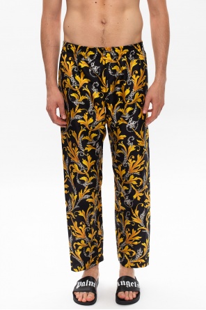 Versace Barocco-printed silk trousers