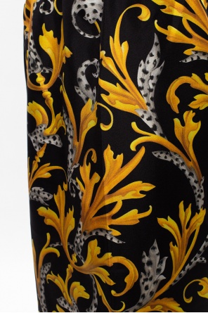 Versace Barocco-printed silk trousers