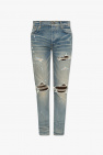 In The Style Plus x Megan Mckenna high waist wide leg jeans in blue