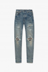 distressed-finish skinny-cut jeans Nero