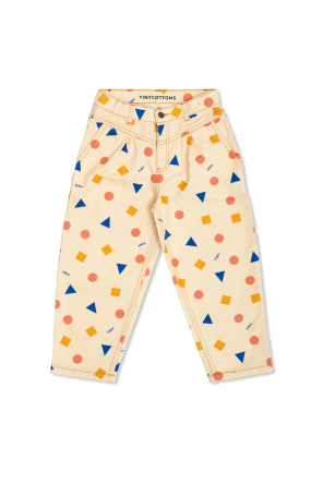 Trousers with geometric pattern