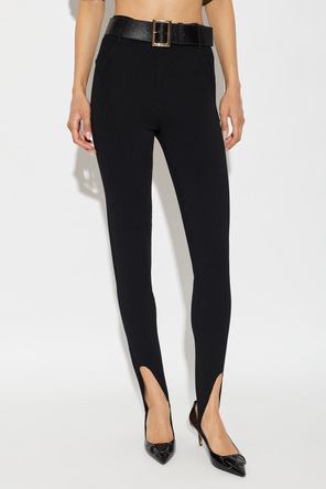 Self-Portrait Leggings with a belt