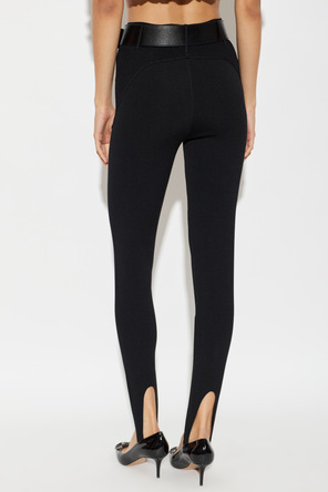 Self-Portrait Leggings with a belt