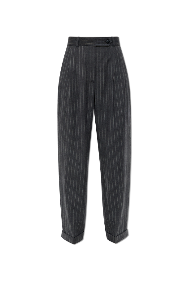 Wool trousers with turned-up hems od The Mannei